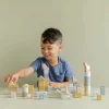 Σετ ξύλινα τουβλάκια (γαλάζιο) 45,5εκ.