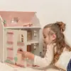 Ξύλινο κουκλόσπιτο FSC (ροζ)